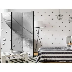 Paravent 3 Volets White Feather 135x172cm