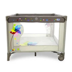 Parc Bébé Carré Windmill Pliable avec Sécurité Renforcée