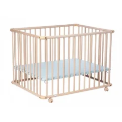 Parc BELAMI + fond reglable 76 x 97 x 71 Cadre Naturel Decor Vert d Eau