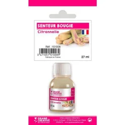 Parfum pour bougies 27 ml - Senteur citronnelle