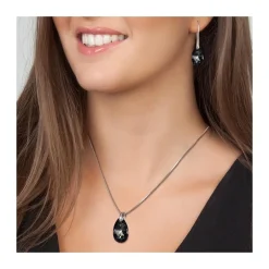 Parure collier et boucles d'oreilles SC Crystal ornée de Cristaux scintillants