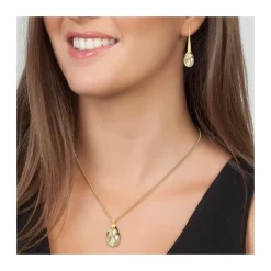 Parure collier et boucles d'oreilles SC Bohème orneés de Cristaux scintillants