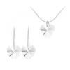Parure collier et boucles d'oreilles coeurs SC Crystal orneés de Cristaux scintillants