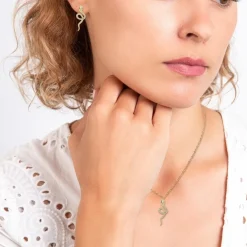 Parure collier et boucles d'oreilles serpent par SC Bohème ornée de Cristaux scintillants