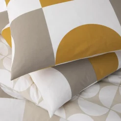 Parure de lit 2 personnes imprimé géométrique réversible