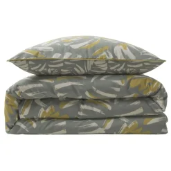 Parure de lit 2 personnes en coton 57 fils imprimé vert