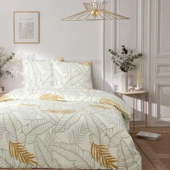 Parure de lit 2 personnes imprimé végétal