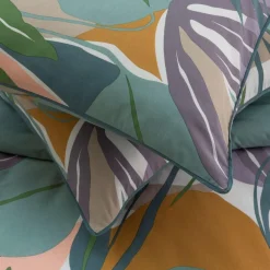 Parure de lit 2 personnes en coton 57 fils imprimé multico