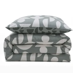 Parure de lit 2 personnes en coton 57 fils imprimé vert