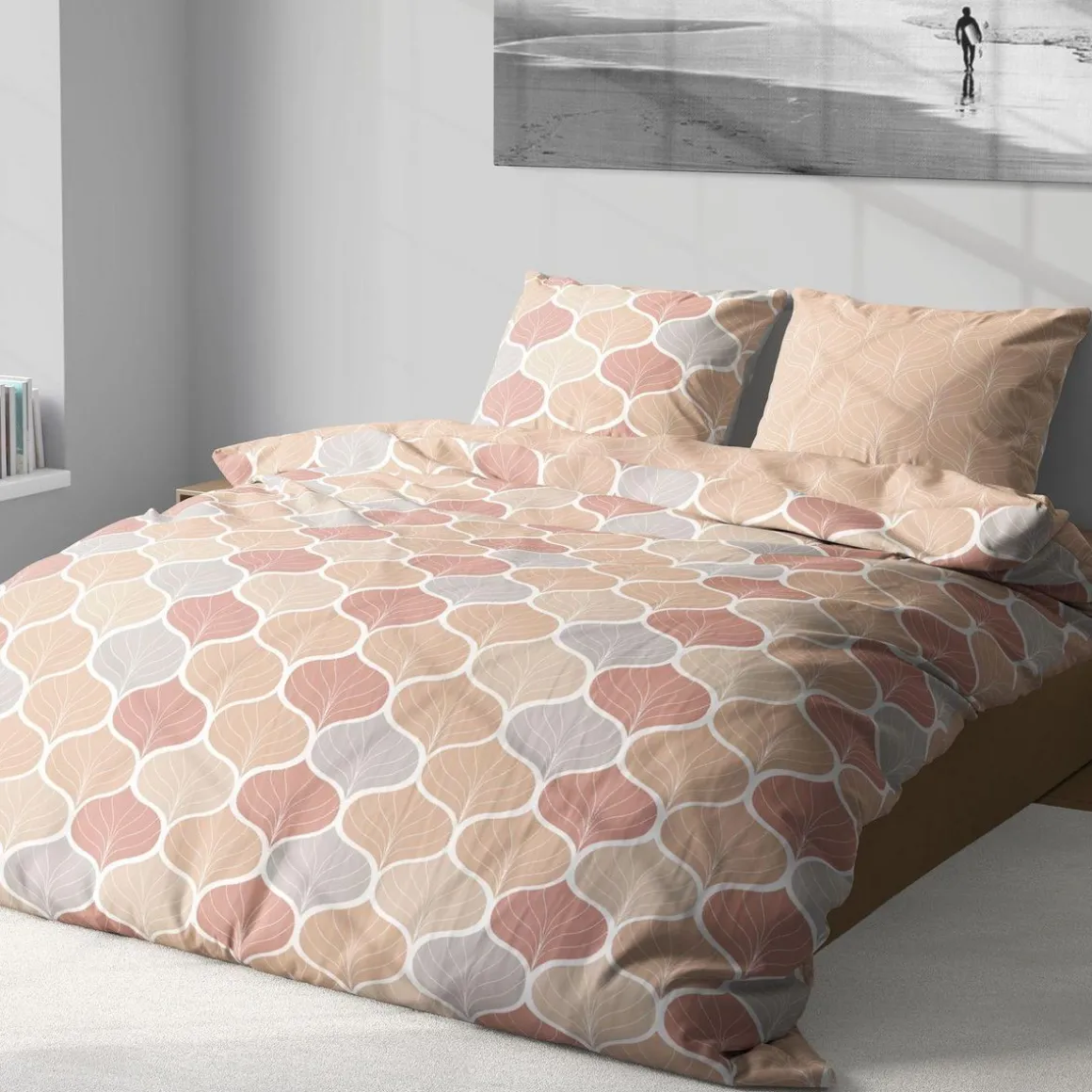 Parure de lit Alameda - Microfibre 72 g/m² - 220 x 240 cm - Nude