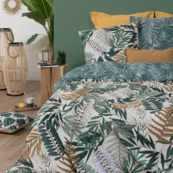 Parure de Lit imprimé Tropik en 240 x 220 - Vert