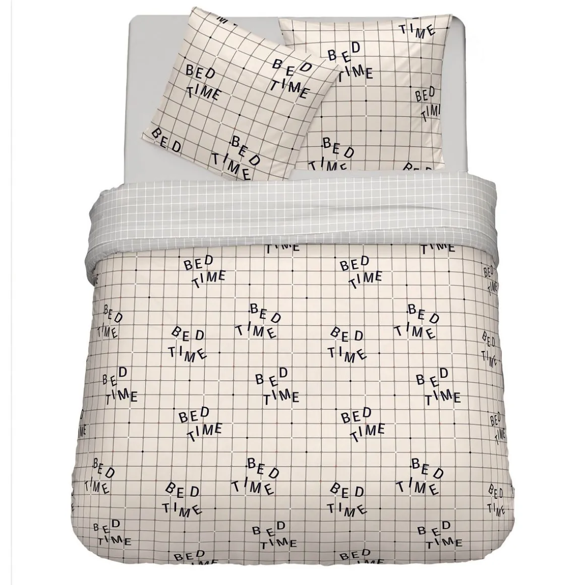 Parure housse de couette en polycoton 49 fils imprimé JOY