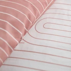 Parure housse de couette en coton imprimé Géométrique