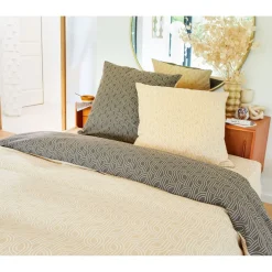 Parure housse de couette en polycoton 52 fils + drap housse offert GINA