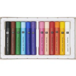 Pastels à l'huile 12 couleurs