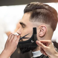 Peigne Sculptant pour Barbe 3 en 1 15cm Noir