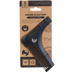 Peigne Sculptant pour Barbe 3 en 1 15cm Noir