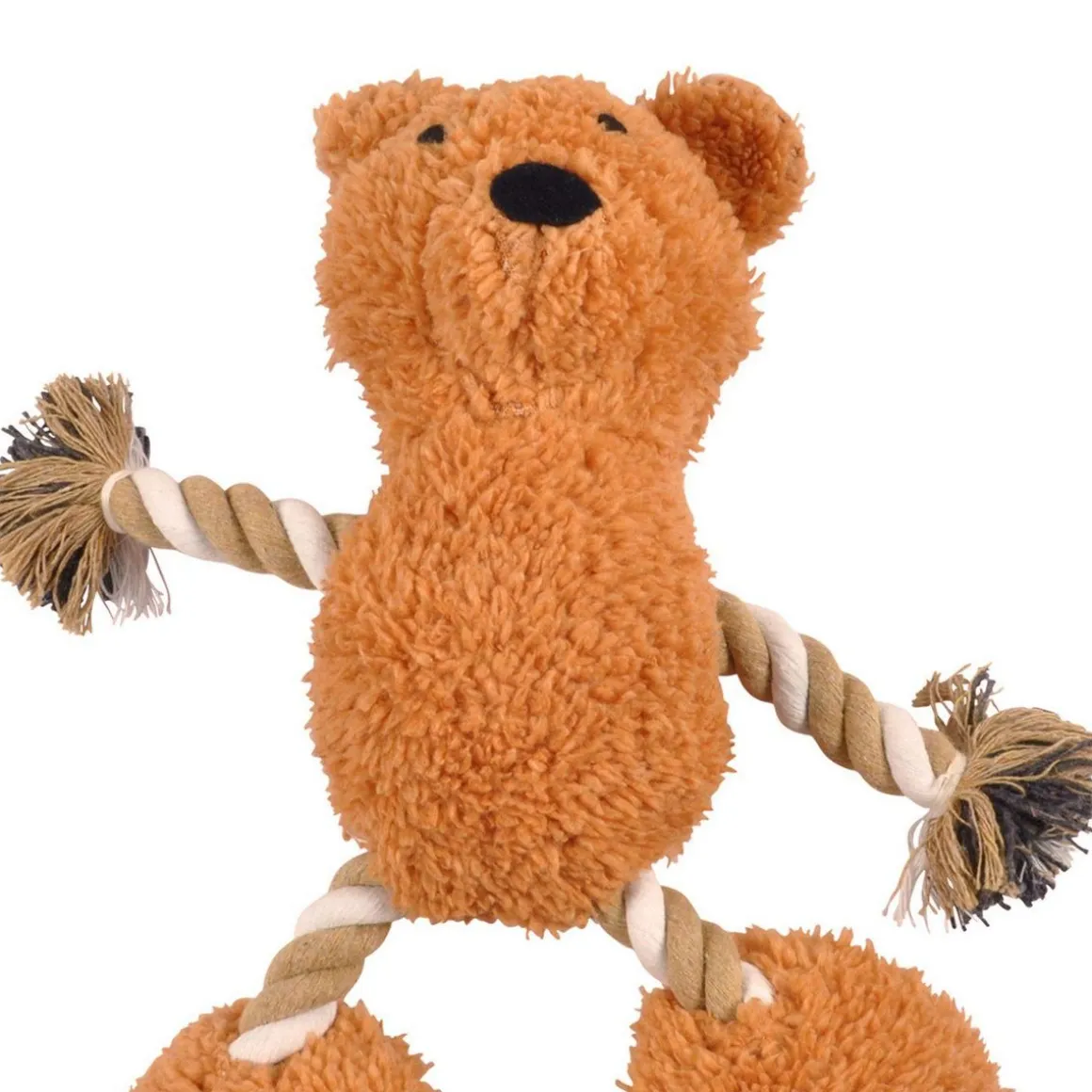 Peluche ours en corde pour chien - Marron