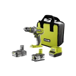 Perceuse-visseuse 2 vitesses RYOBI 18V ONEPLUS - 2 Batteries LithiumPlus 4,0 Ah et 1,5Ah - 1 charge