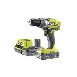 Perceuse-visseuse RYOBI - R18DD3-220S - 18V One+ - 2 batteries 2.0Ah - chargeur rapide