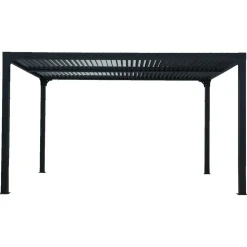 Pergola bioclimatique - Aluminium - Ouverture manuelle - 10,8m²