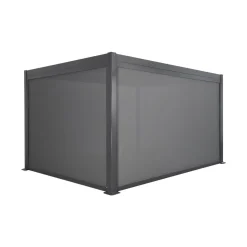 Pergola bioclimatique. aluminium et acier. 3x4m avec store 3m + store 4m