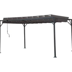 Pergola bioclimatique en tissu Lodge 3 x 4 m - Anthracite