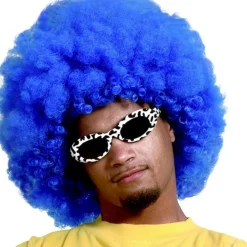 Perruque Afro Extra Large Bleu