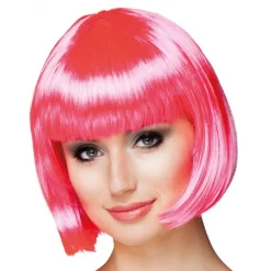 Perruque Cabaret rose Fluo