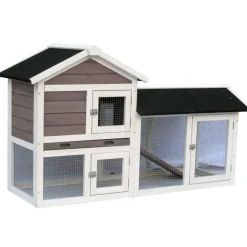 @Pet Clapier Avoriaz Blanc et marron 147x53x85 cm 20098
