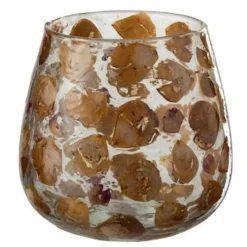 Photophore Design en Verre Gerard 15cm Ambre