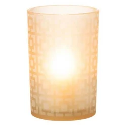 Photophore Design en Verre Admira 18cm Beige