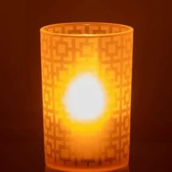 Photophore Design en Verre Admira 18cm Beige