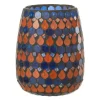 Photophore Design Goutte African Desire 16cm Orange & Bleu