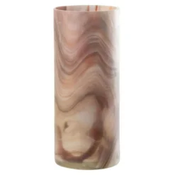 Photophore Imprimé en Verre Arti 35cm Marron