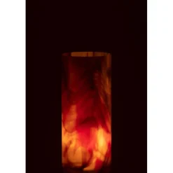 Photophore Imprimé en Verre Arti 35cm Marron