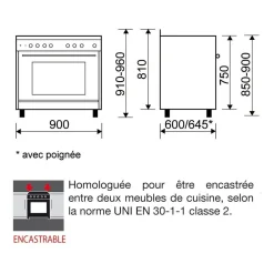 Piano de cuisson gaz GE960CMIX2