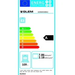 Piano de cuisson gaz 109l 5 feux noir - ge960cmbk2