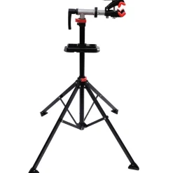 Pied d'atelier vélo réparation support pied de montage pivotant 360° hauteur réglable argent