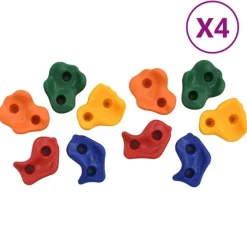 Pierres d escalade 40 pcs PE Multicolore