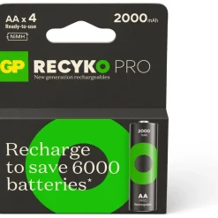 Pile rechargeable AA ReCyckO PRO lot de 4 2000mAh