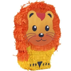 Pinata Déco Lion 40cm Jaune & Orange