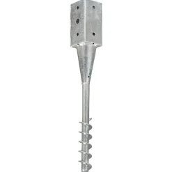 Piquets au sol 6 pcs Argente 7x7x56 cm Acier galvanise