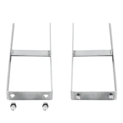 Piquets de cloture de sol 2 pcs pour cloture en WPC Acier 40 cm