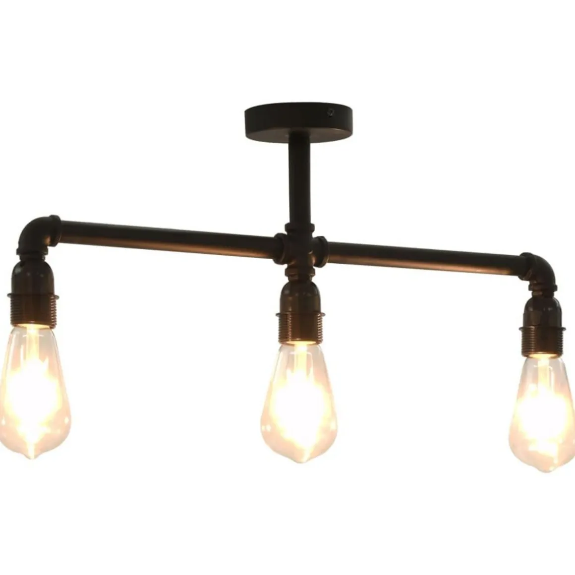 Plafonnier Noir 3 ampoules E27