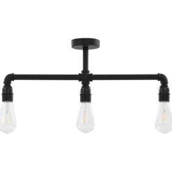 Plafonnier Noir 3 ampoules E27
