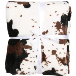 Plaid Déco Vache 130x160cm Naturel