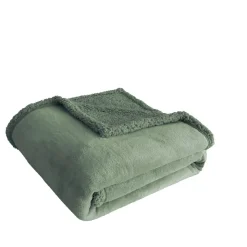 Plaid double face polaire/sherpa