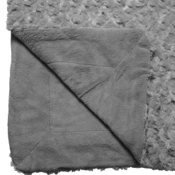 Plaid en imitiation fourrure à boucles en polyester