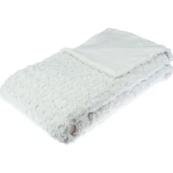 Plaid en imitiation fourrure à boucles en polyester